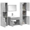 vidaXL 4 Piece Bathroom Furniture Set Concrete Grey Engineered Wood