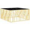 vidaXL Coffee Table Gold 100x100x50 cm Stainless Steel and Glass