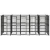 vidaXL Outdoor Dog Kennel Steel 9.22 m&sup2;