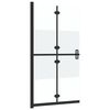 vidaXL Foldable Walk-in Shower Wall Half Frosted ESG Glass 90x190 cm