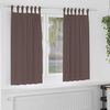 vidaXL Blackout Curtains with Rings 2 pcs Dark Brown 175 x 140 cm