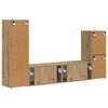 vidaXL TV Cabinet Set Wall-mounted 4 pcs Artisan Oak Engineered Wood