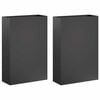 vidaXL Garden Planter 2 pcs Black 40 x 20 x 75 cm Cold-rolled Steel