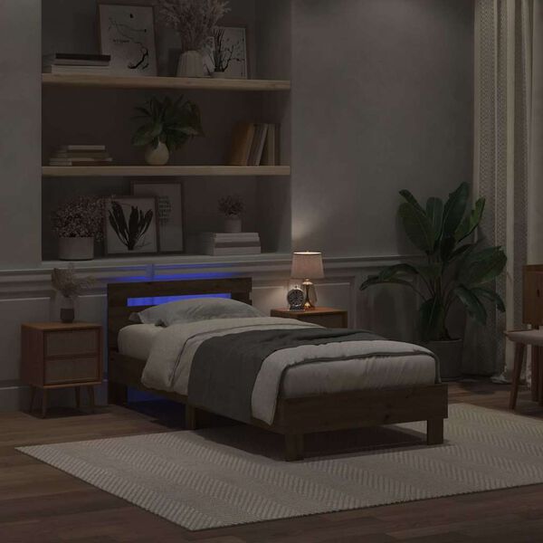 vidaXL Bed Frame Artisan oak 90 x 200 cm Engineered wood