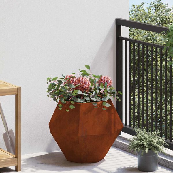 vidaXL Planter Rusty 50 x 50 x 40 cm Weathering Steel