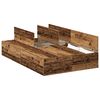 vidaXL Storage Bed Frame Old Wood 120 x 190 cm Engineered Wood