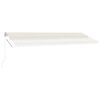 vidaXL Freestanding Manual Retractable Awning 500x350 cm Cream