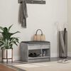 vidaXL Hall Bench with Cushion Concrete Grey 63 x 38 x 45 cm