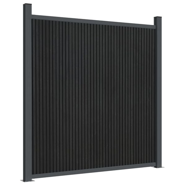 vidaXL Fence Panel Grey 1391x186 cm WPC