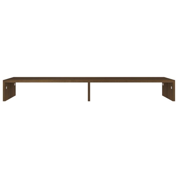 vidaXL Monitor Stand Brown Oak 110x23.5x9 cm Engineered Wood