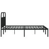 vidaXL Metal Bed Frame without Mattress with Headboard Black 180x200cm