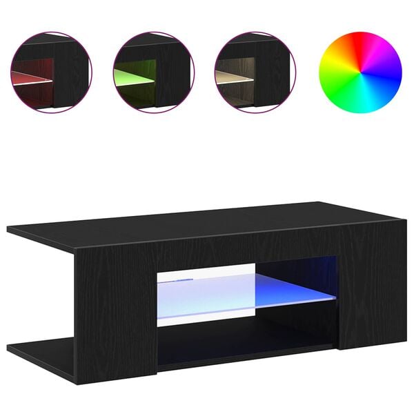 vidaXL TV Cabinet Black Oak 90 x 39 x 30 cm Engineered Wood