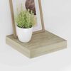 vidaXL Floating Wall Shelves 4 pcs Oak 23x23.5x3.8 cm MDF