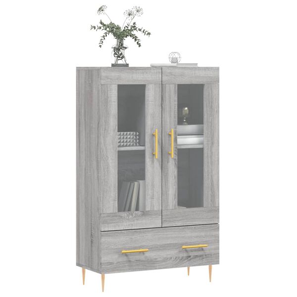 vidaXL Highboard Grey Sonoma 69.5x31x115 cm Engineered Wood