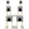 vidaXL Cat Tree with Sisal Scratching Posts Light Grey 199 cm