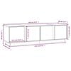 vidaXL TV Cabinet 140x40x40 cm Solid Wood Pine