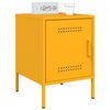 vidaXL Bedside Cabinet Mustard Yellow 36x39x50.5 cm Steel