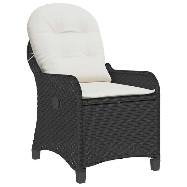 vidaXL Recliner Chair Black 56 x 66 x 95cm Poly Rattan