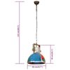 vidaXL Industrial Hanging Lamp 25 W Multicolour Round 40 cm E27