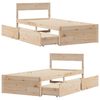 vidaXL Bed Frame without Mattress 100x200 cm Solid Wood Pine