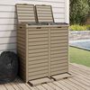vidaXL Outdoor Garbage Bin Light Brown 78x41x86 cm Polypropylene