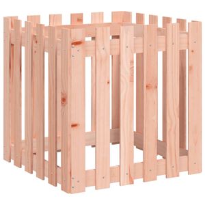 vidaXL Garden Planter with Fence Design 60x60x60 cm Solid Wood Douglas