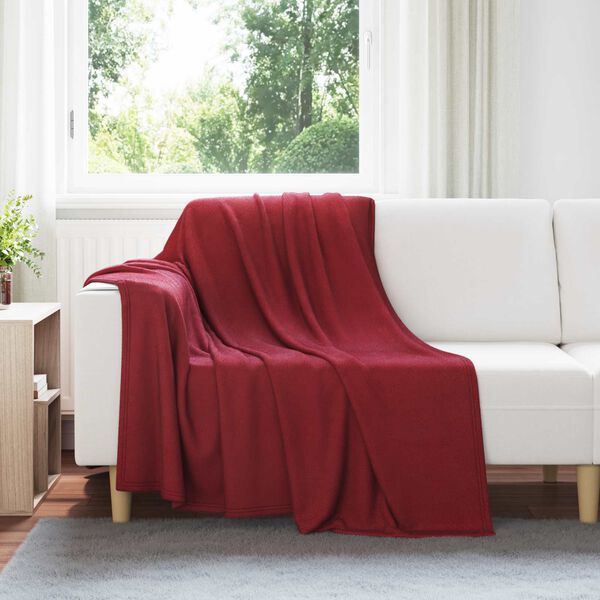 vidaXL Throw Blankets 6 pcs Bordeaux Red 200 x 150 cm Fleece