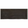 vidaXL Wall Shelf Dark Brown 80x30x(2-4) cm Treated Solid Wood Oak