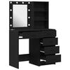 vidaXL Dressing Table 2 pcs Black 50 x 41 x 135 cm Engineered wood