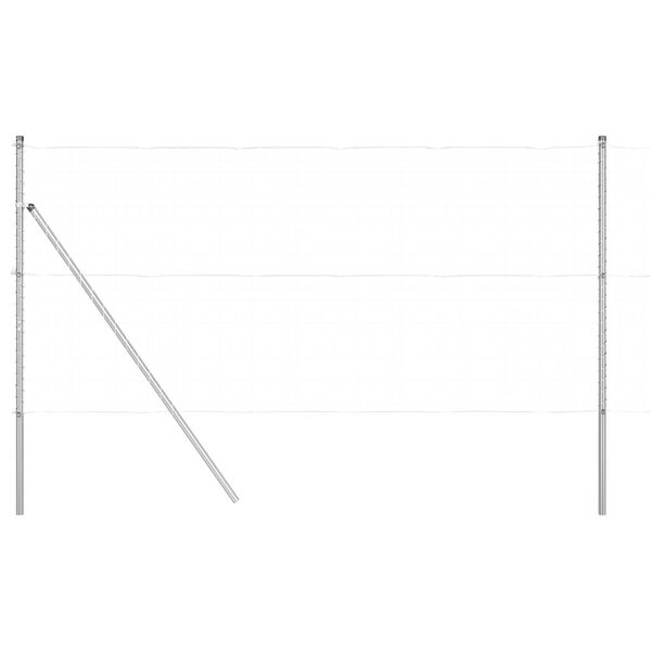 vidaXL Fence Post Other 26 pcs Grey 3.2 x 3.2 x 200 cm Steel