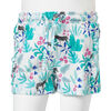 Kids' Shorts with Drawstring Ecru and Dark Mint 140