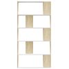 vidaXL Book Cabinet/Room Divider White and Sonoma Oak 80x24x159 cm Engineered Wood