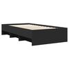 vidaXL Bed Frame without Mattress Black 75x190 cm Small Single Engineered Wood