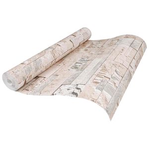 vidaXL 3D Stone Wallpaper Beige 10 x 0.53 m Non-Woven Fabric