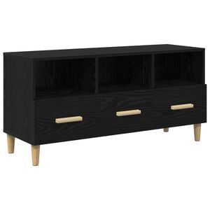vidaXL TV Cabinet Black Oak 102 x 36 x 50 cm Engineered Wood
