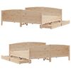 vidaXL Bed Frame without Mattress 180x200 cm Super King Solid Wood Pine