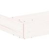 vidaXL Sandbox with Seats White Octagon Solid Wood Pine