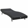 vidaXL Sunlounger Black 70 x 197 x 82 cm Poly Rattan and Metal