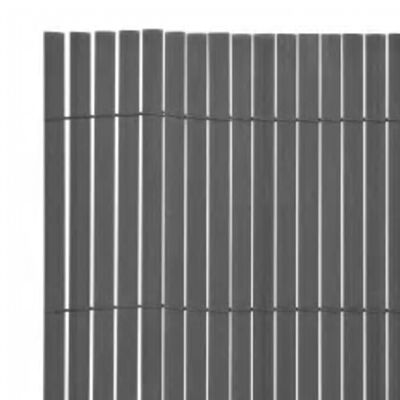 vidaXL Double-Sided Garden Fence 90x400 cm Grey
