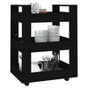 vidaXL Kitchen Trolley Black 60x45x80 cm Engineered Wood
