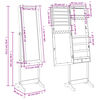 vidaXL Mirror Jewellery Cabinet with LED Lights Free Standing White
