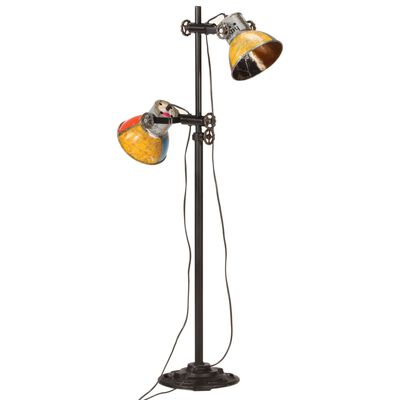 vidaXL Floor Lamp with 2 Lampshade Multicolour E27