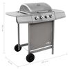 vidaXL Gas BBQ Grill with 4 Burners Silver (FR/BE/IT/UK/NL only)