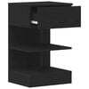vidaXL Bedside Cabinet 2 pcs Black Oak 40 x 35 x 65 cm Engineered Wood
