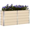 vidaXL Planter Ivory 160 x 40 x 75 cm Steel