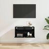 vidaXL TV Wall Cabinet Black Oak 60 x 30 x 30 cm Engineered Wood