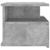 vidaXL Floating Nightstands 2 pcs Concrete Grey 40x31x27cm Engineered Wood