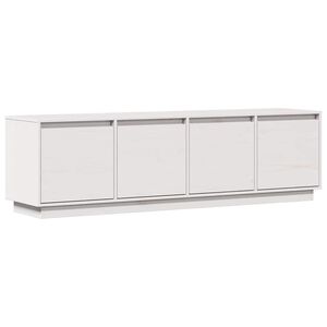 vidaXL TV Cabinet White 156x37x45 cm Solid Wood Pine