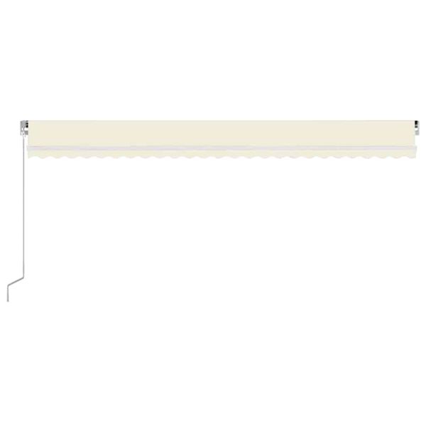 vidaXL Manual Retractable Awning with LED 600x300 cm Cream