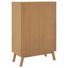 vidaXL Highboard OLDEN White and Brown 85x43x125 cm Solid Wood Pine